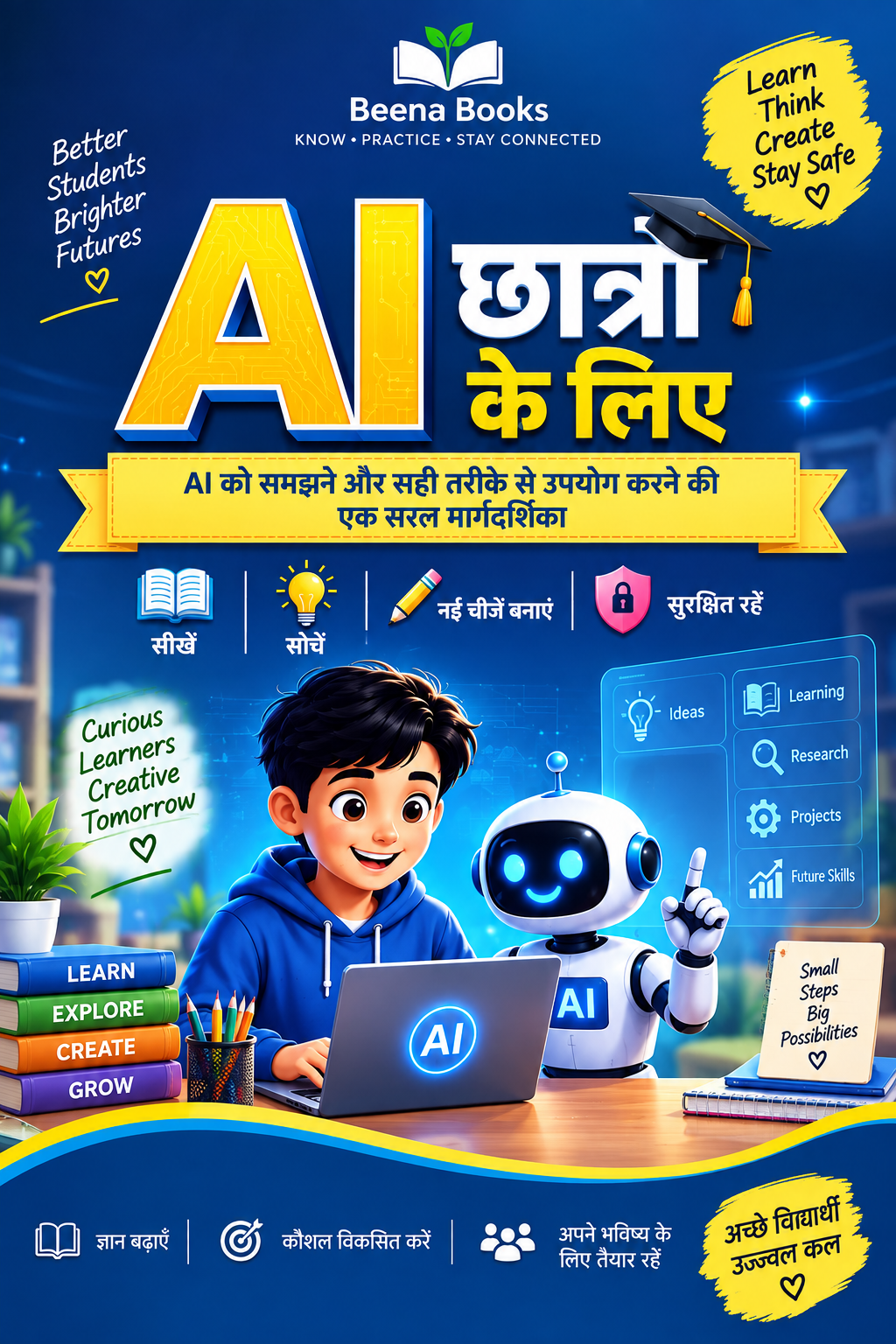 Cover of AI छात्रों के लिए — AI को समझने और सही तरीके से उपयोग करने की सरल मार्गदर्शिका