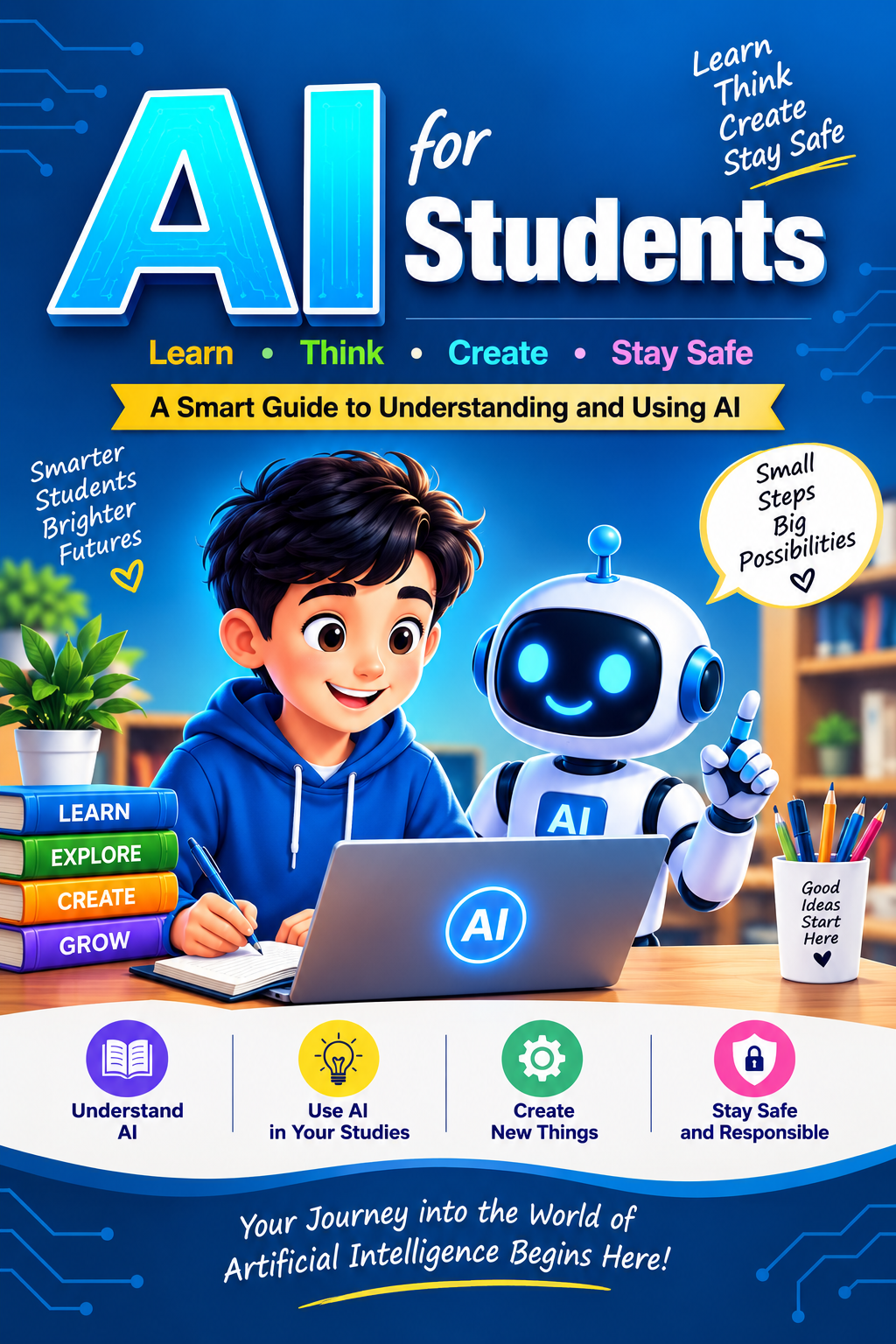 Cover of AI for Students: A Smart Guide to Understanding and Using AI
