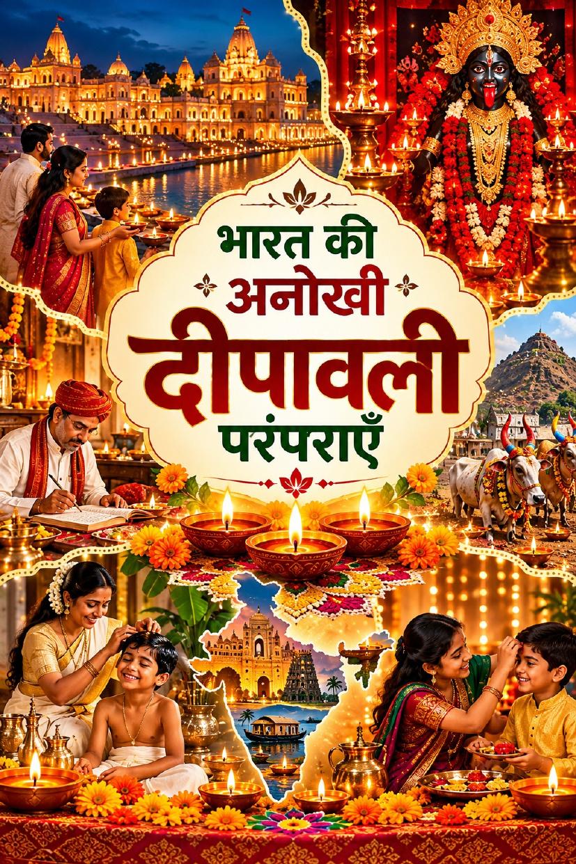 Cover of भारत की अनोखी दीपावली परंपराएँ